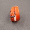 BRACELET DOUBLE TOUR ORANGE COUTURE ECRUE