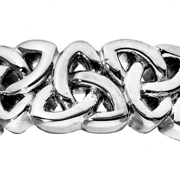 Alliance Motifs entrelacés Argent Rhodié 6mms – Image 2