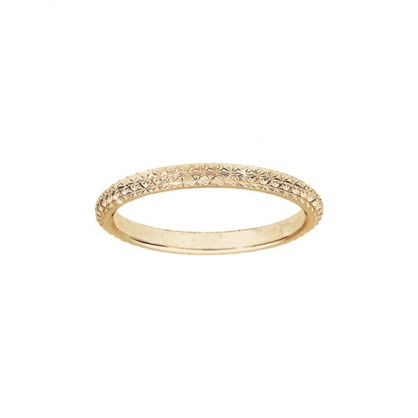 Alliance Diamantée Vermeil "le mariage de l'Or sur l'Argent"