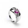 Bague Design Contemporain Couleur Fuchsia