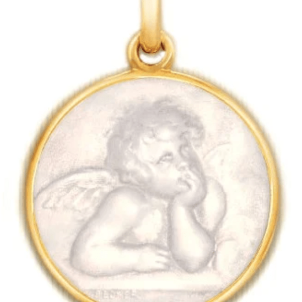 Médaille Becker Ange Raphael en nacre