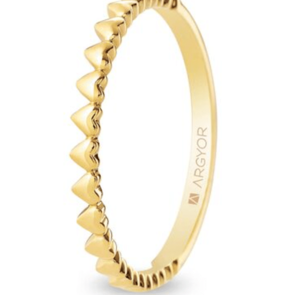 Bague Or 18K Coeurs Demi Tour