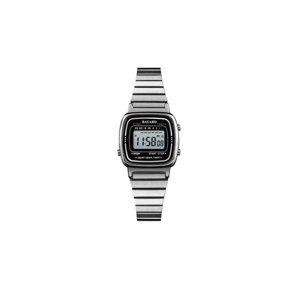 Montre Femme Retro  Vintage affichage digital acier