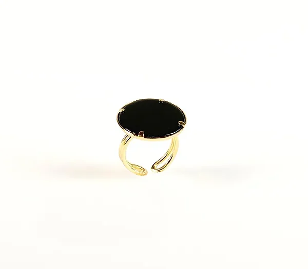 Bague Irina Onyx Disque – Image 2