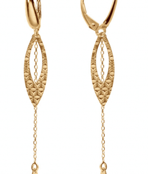 BOUCLES D'OREILLES ARGENT ET DORURE JAUNE SYSTEME DORMEUSE