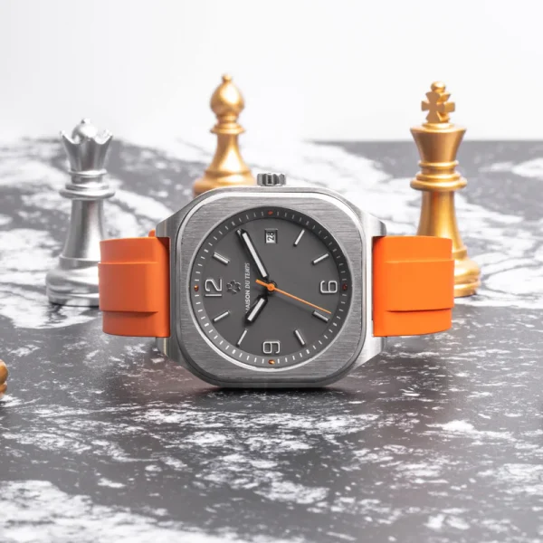 MTIota Gris Caoutchouc Orange