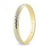 Bague de mariage or blanc et jaune 9k