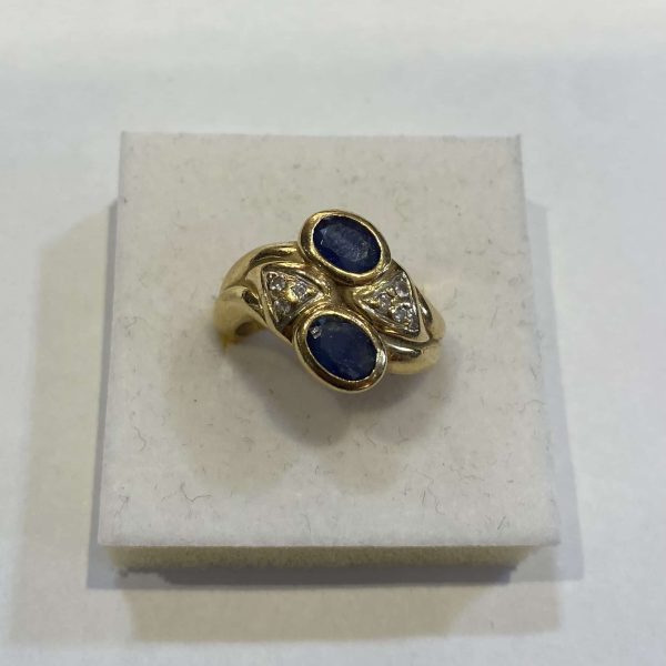 Bague toi et moi Saphirs et Diamants