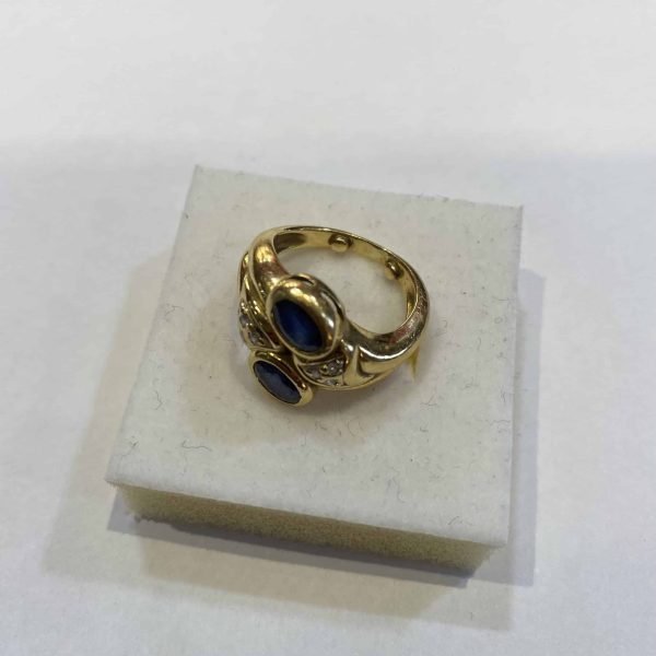 Bague toi et moi Saphirs et Diamants – Image 3