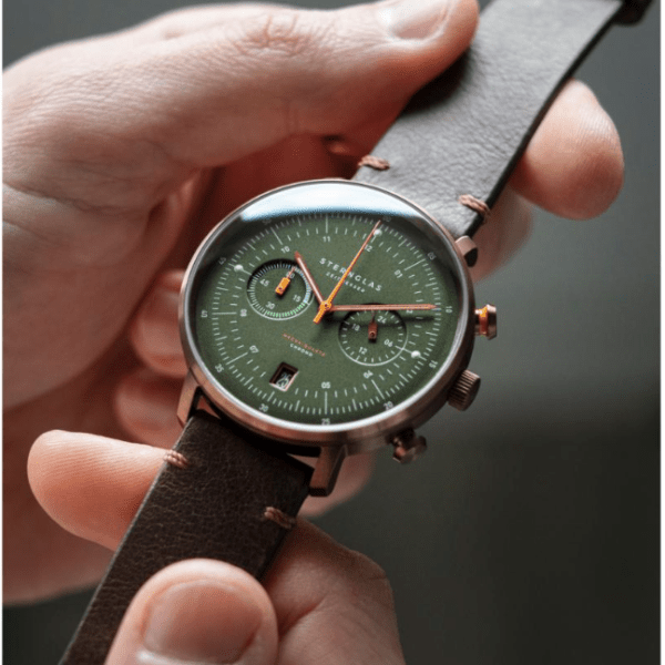 STERNGLAS Hambourg Chrono Bronze Vert – Image 2