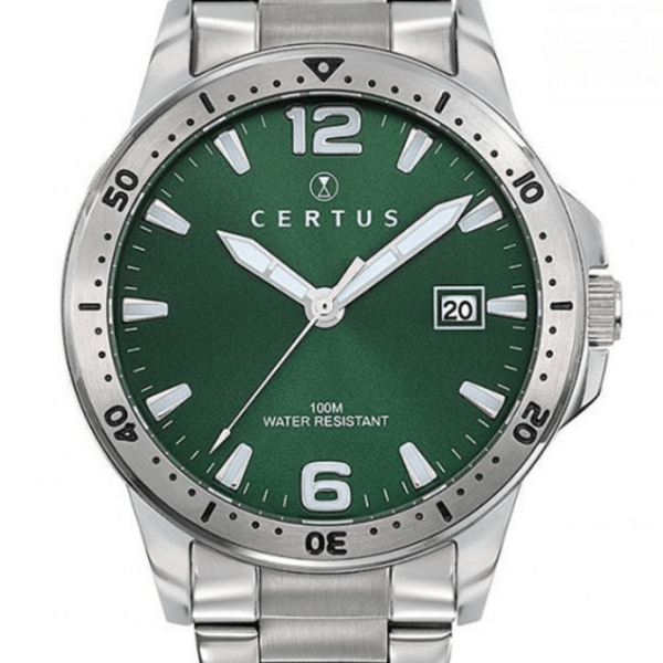 Montre Certus 616459 quartz cadran vert étanche